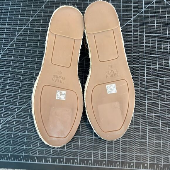 Eileen Fisher Lace-Up Leather Espadrille Sandal, Toffee Cream Pink Size - Picture 7 of 7